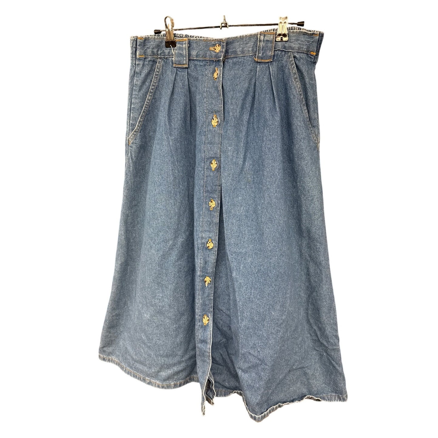 Vivaldi Denim Chambray Circle Swing Western Skirt Vintage 12
