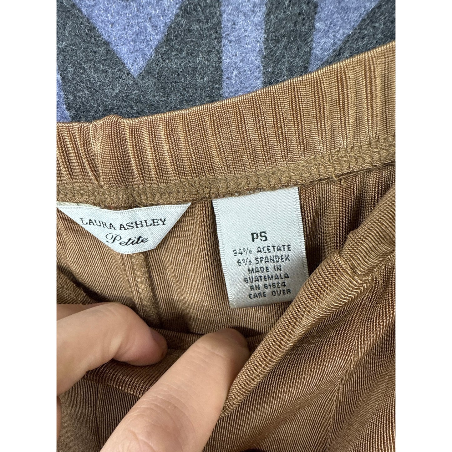 Laura Ashley Women's Pant Suit Set Spandex Stretchy Brown Y2K 90s Small Petite