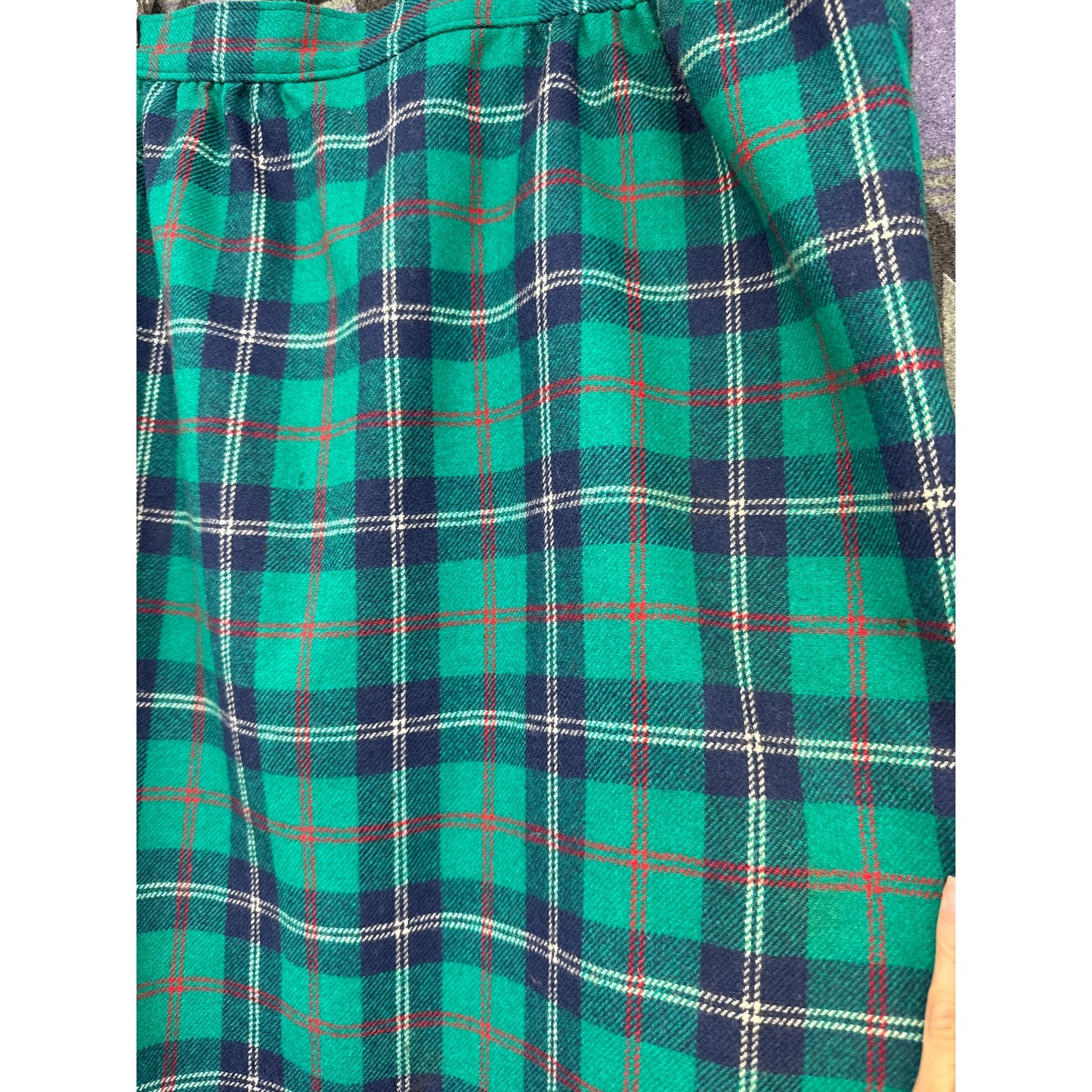 Pendleton Pencil Skirt Tartan Plaid Scottish Wool 16 Vintage Academia Green
