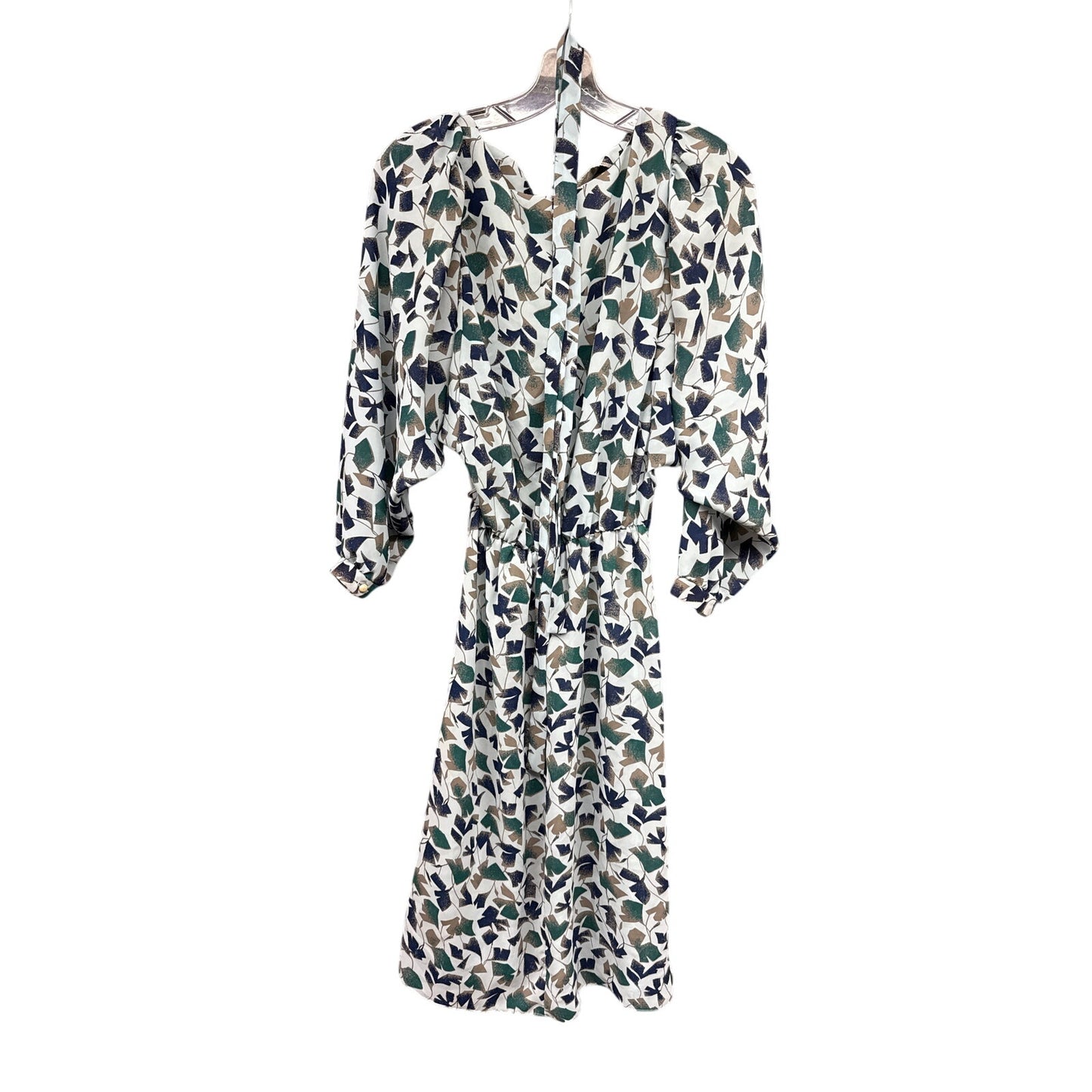 Moulin Rouge Women's Dress Vintage Sheer Leaves Art Camp 80s Trees Nature XL