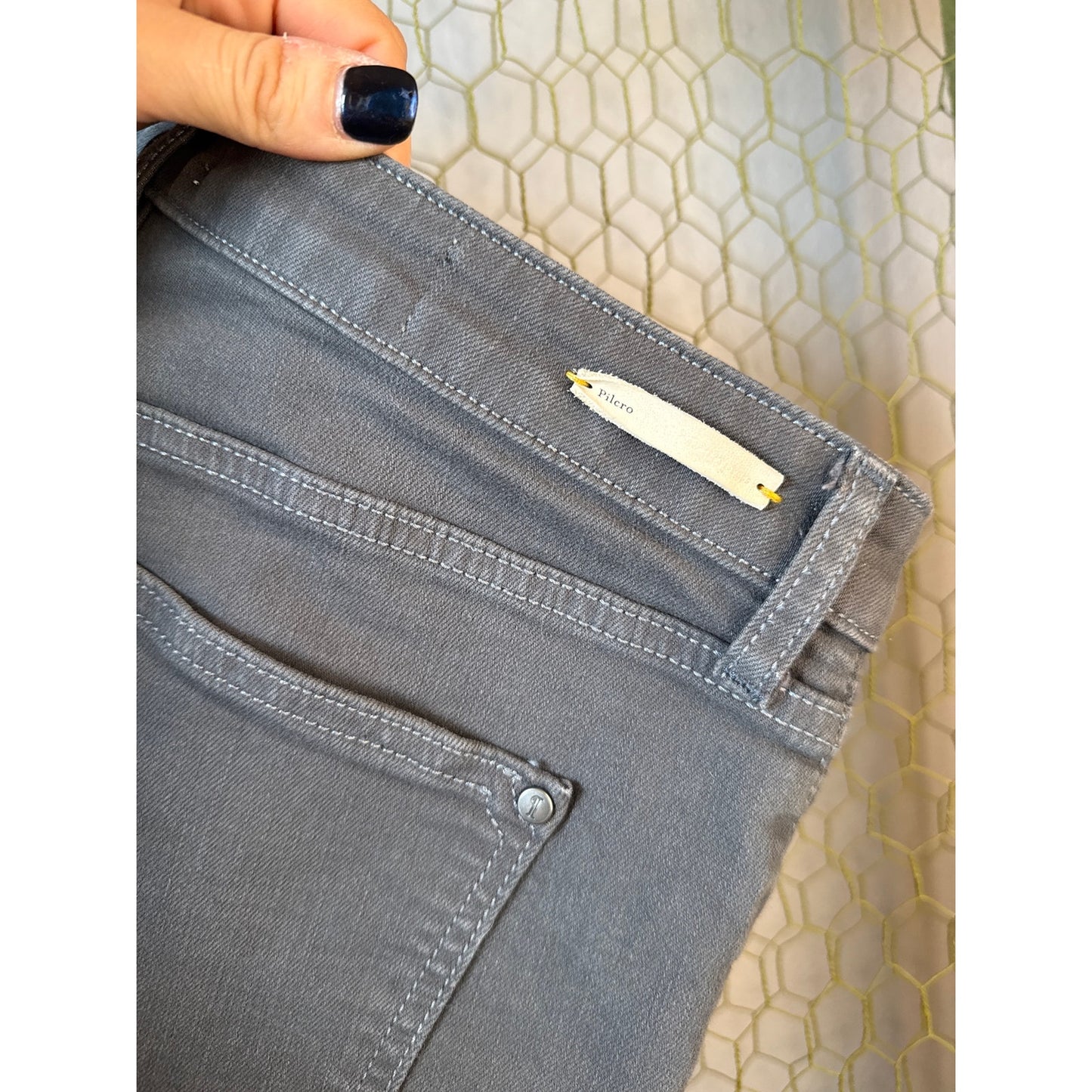 Gray Pilcrow in the Letter Press Anthropologie Shorts Size 26 Stretchy Cotton