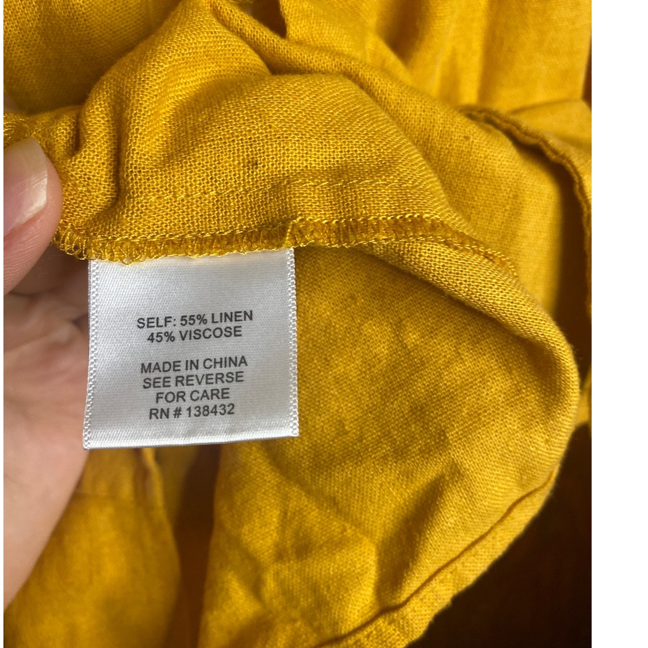 Modcloth Women's Mini Button Front Linen Dress 8 Yellow Retro