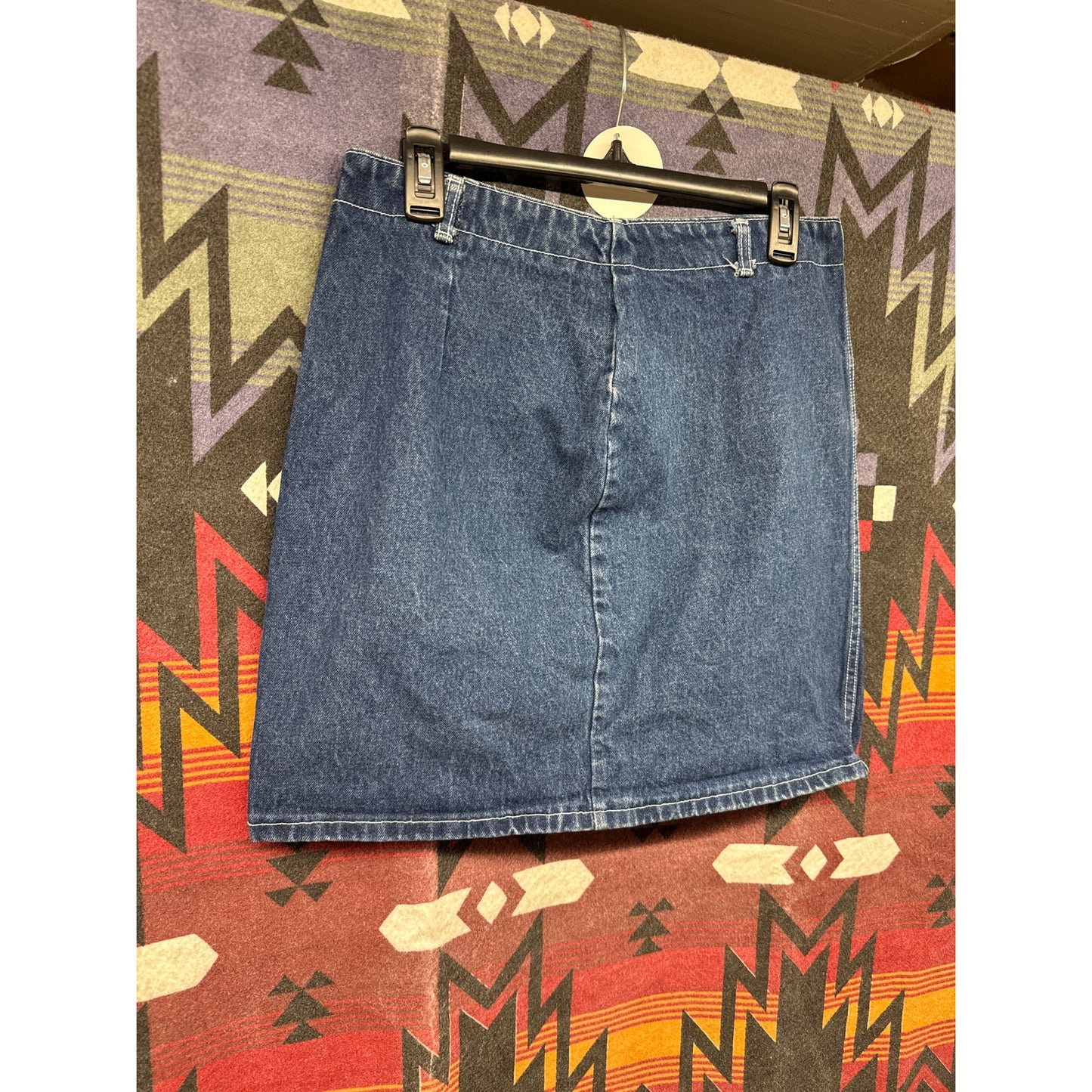 Y2K 90s Mini Denim Skirt Back Zip Western Country Rodeo Sexy