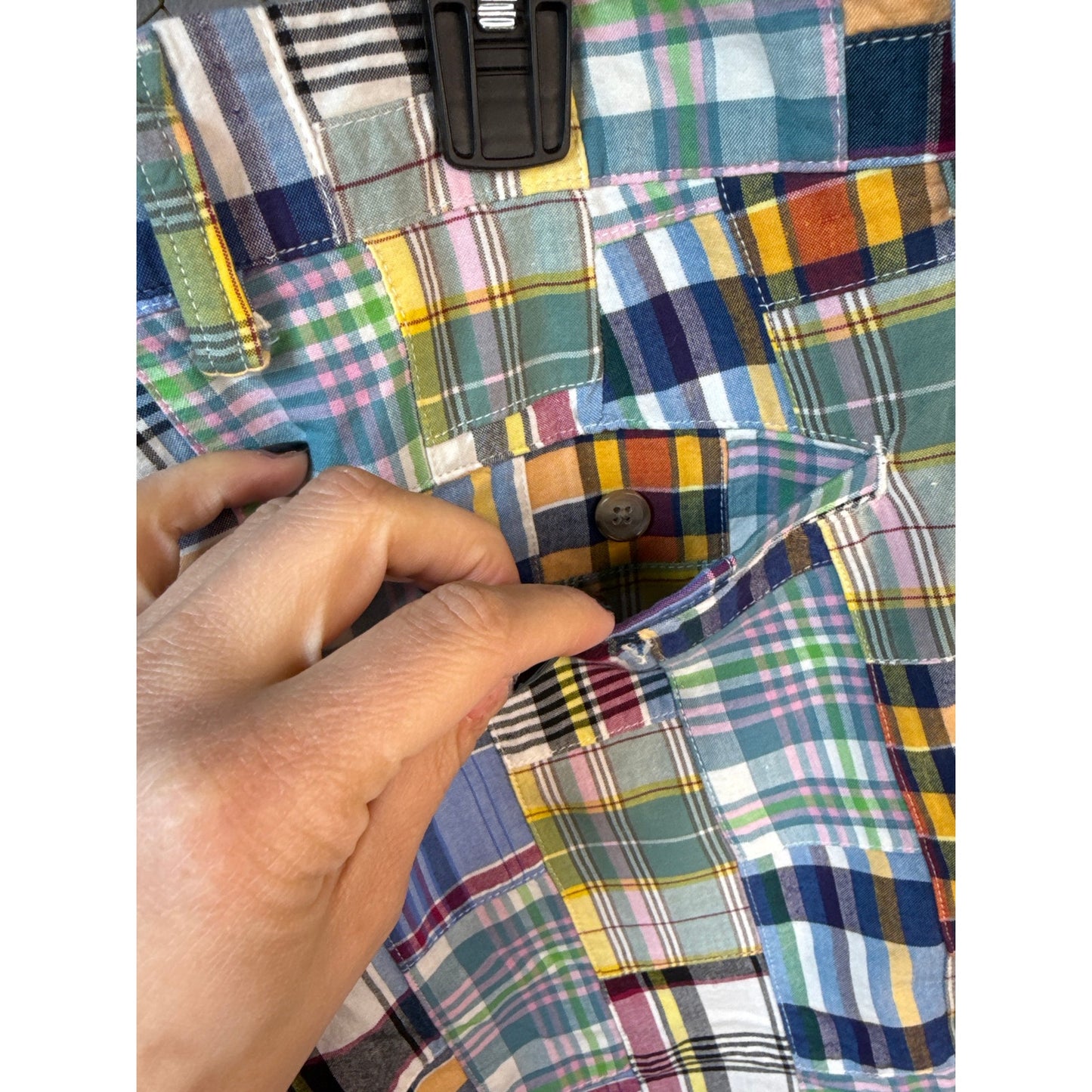 Men’s J.Crew Yacht Shorts Checkerboard Plaid Size 34 100% Cotton Summer Colorful