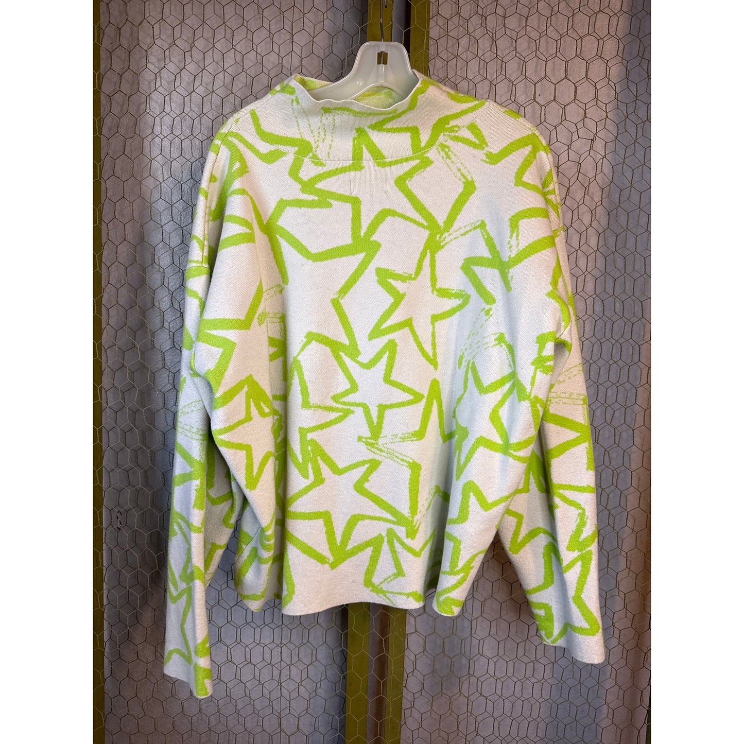 Maeve by Anthropologie Carys Mock-Neck Sweater Large Rave Electric Space