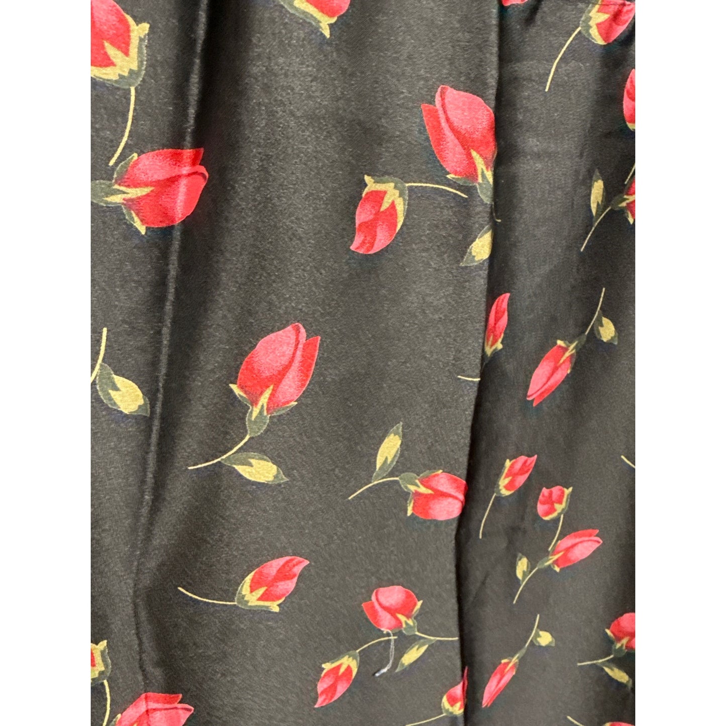 Vintage Intimate Essentials Large Nightgown  Black Tulip Pink Sleep Sexy Lingerie