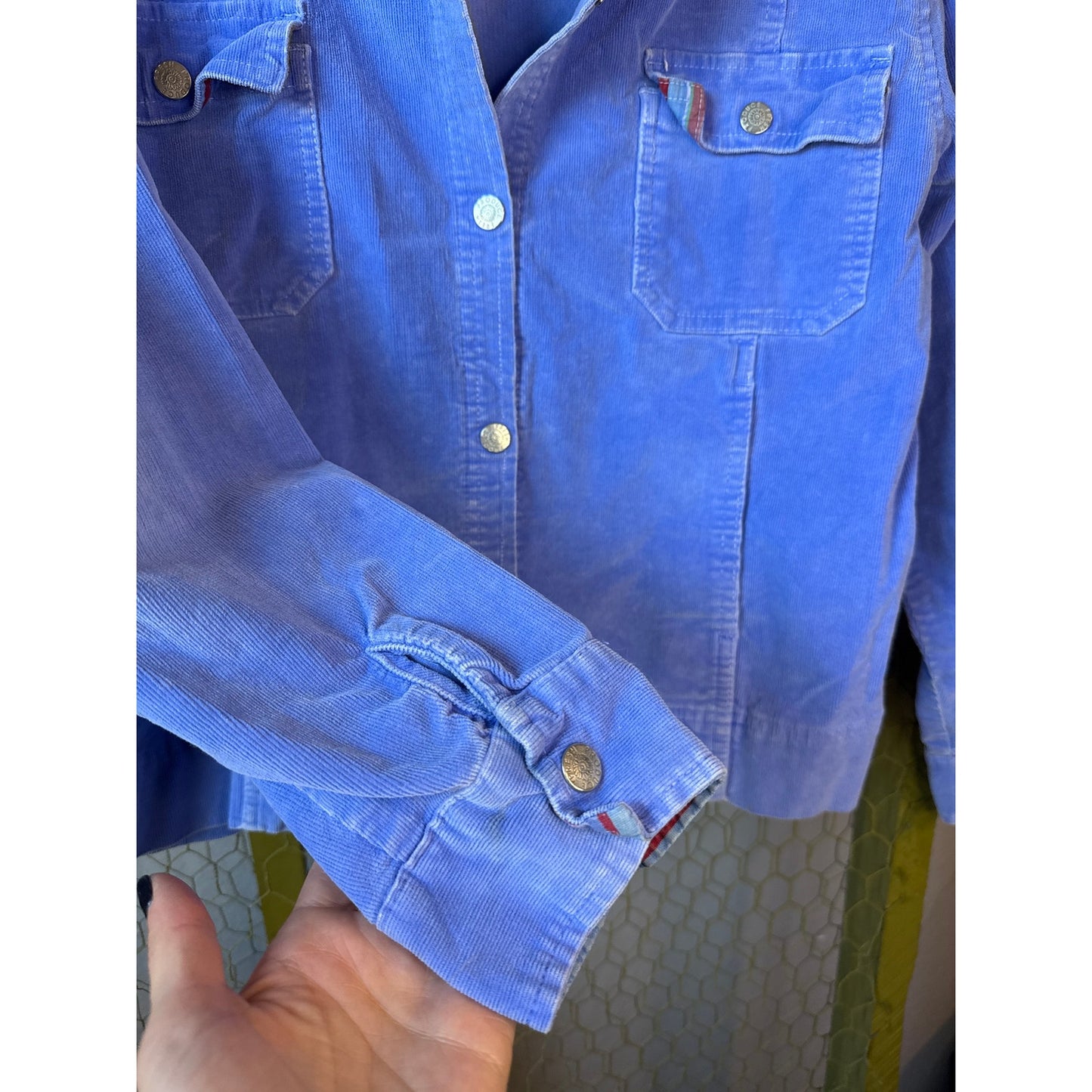 Fresh Produce Medium Periwinkle Corduroy Jacket 90s Y2K Gilmore girls Spring