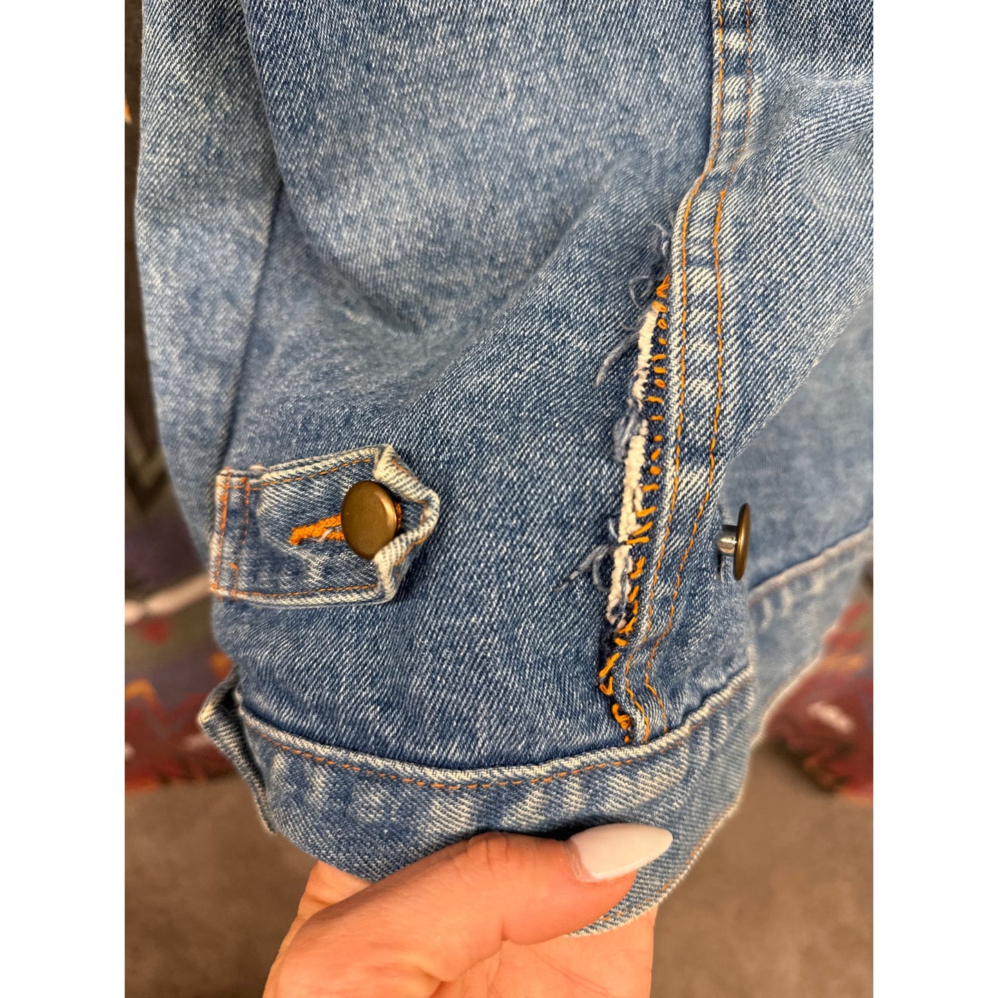 Vintage 90s Sergio Valente Denim 20.5 Western Country Ranchwear Jacket Cotton XL