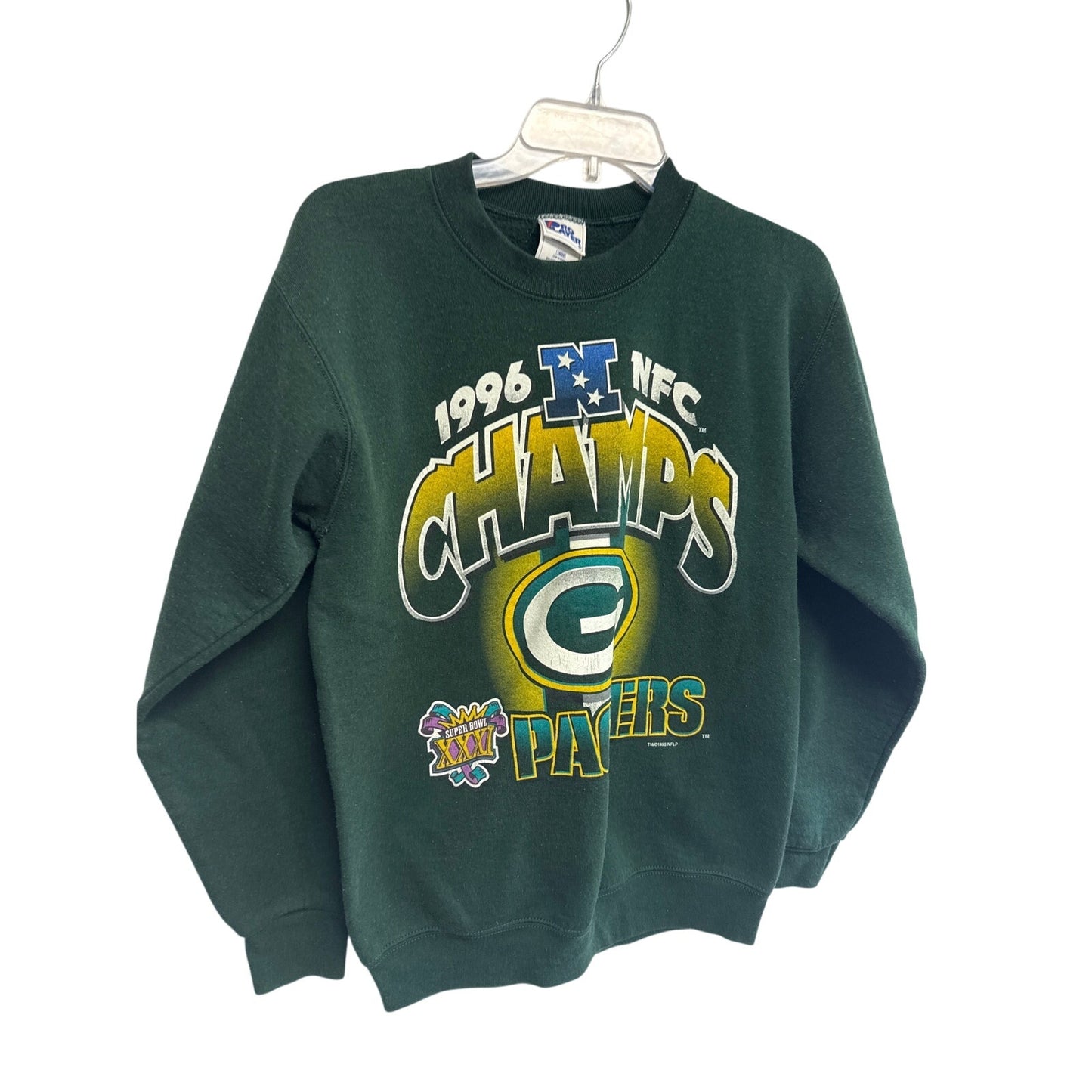 1996 Super Bowl Green Bay Packers Champions Unisex Crew Vintage Collectibles