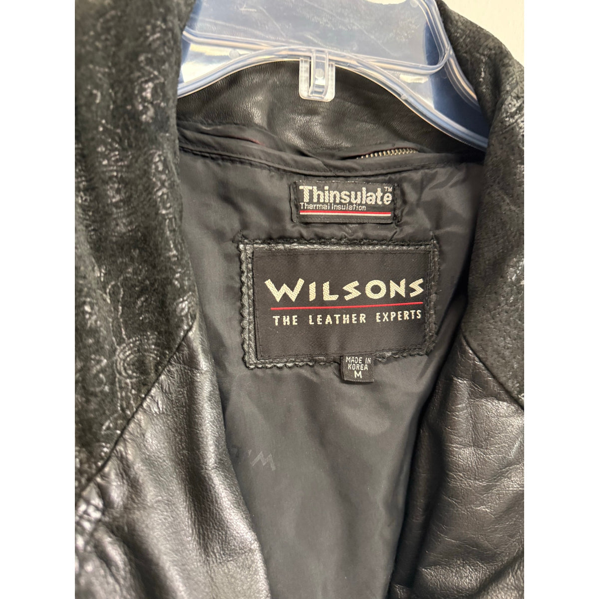 Wilson’s Womens Leather Vintage Black Leather Moto Jacket Medium Suede