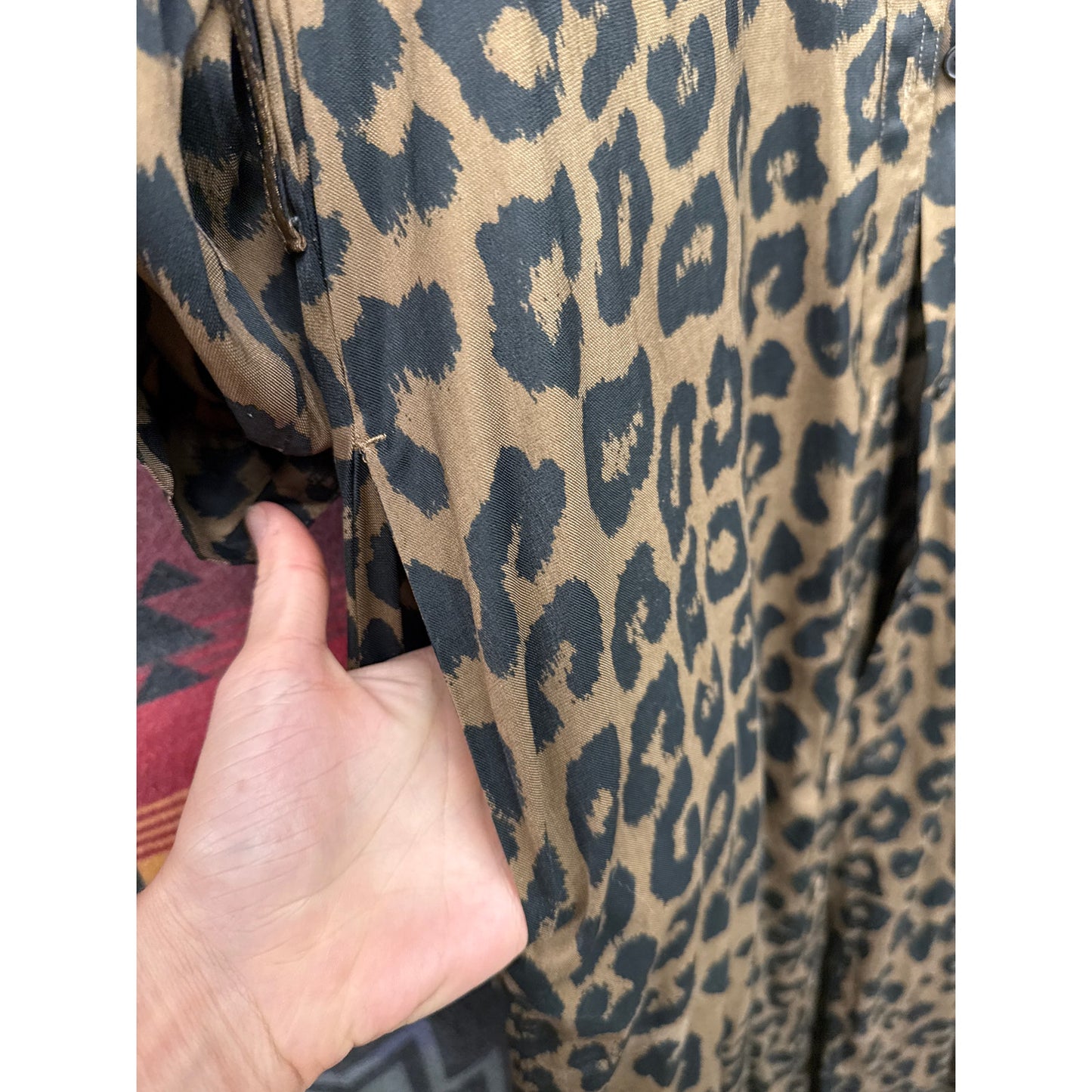 Banana Republic Animal Print Maxi Dress Small Cheetah Leopard Africa Mob Luxe