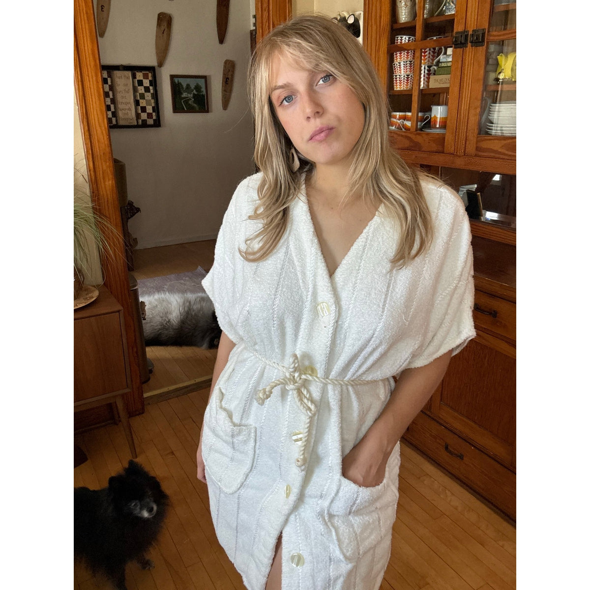 Vintage Sun N Surf Swim Cover up Cream Beach Retro Marilyn Monroe Nautical