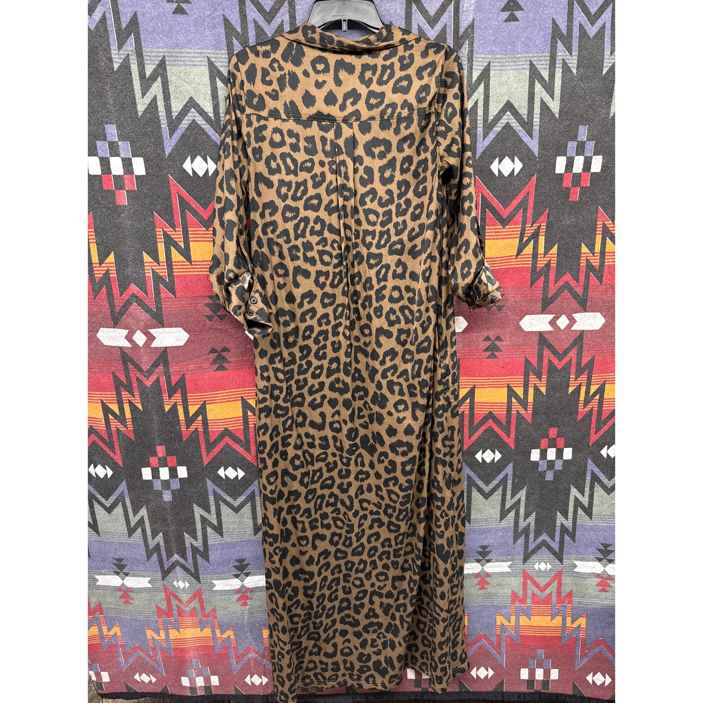 Banana Republic Animal Print Maxi Dress Small Cheetah Leopard Africa Mob Luxe