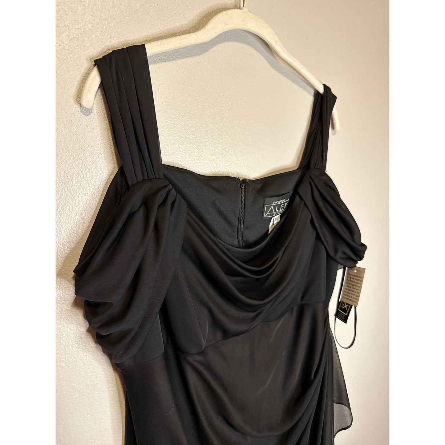 Alex Evenings Gown Formal Dress 16w Women's Maxi Black Tie NWT Sexy Wedding