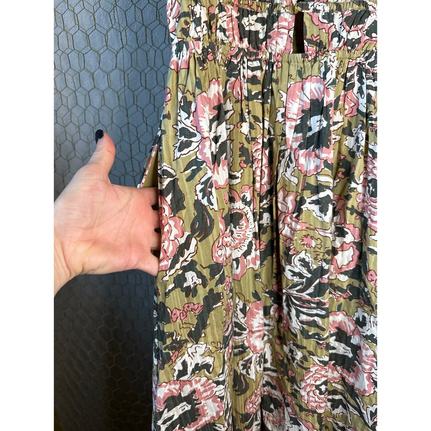 NWT Caroline Constance for New York dress Medium Pink Green Baby Shower Wedding