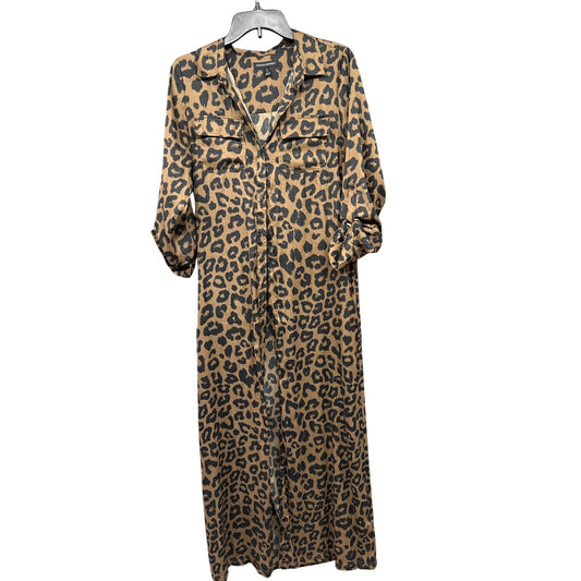 Banana Republic Animal Print Maxi Dress Small Cheetah Leopard Africa Mob Luxe