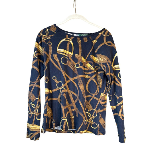 Horse Bridal Ralph Lauren Large Long Sleeve T-shirt Country Rodeo Luxury Novelty