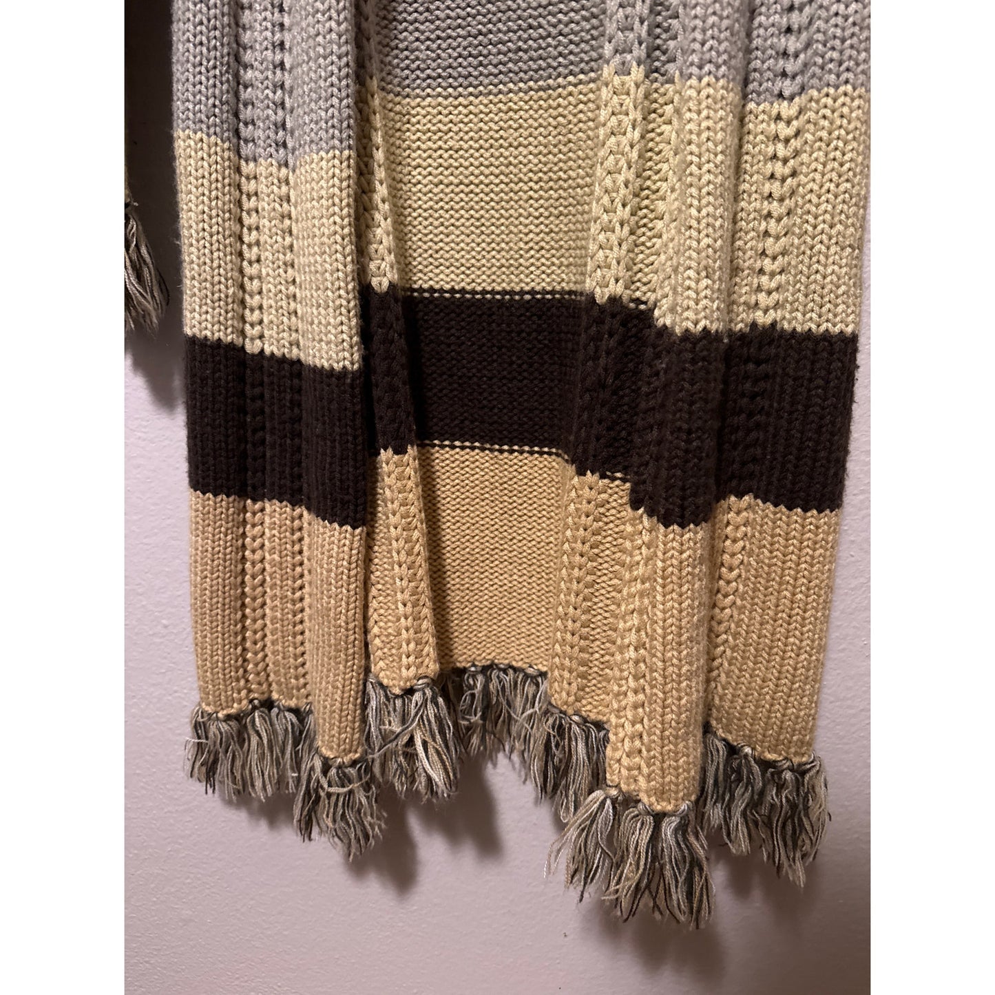 Lemo Vintage Y2K Striped Hooded Cardigan Large Knit Millennial Preppy Phoebe