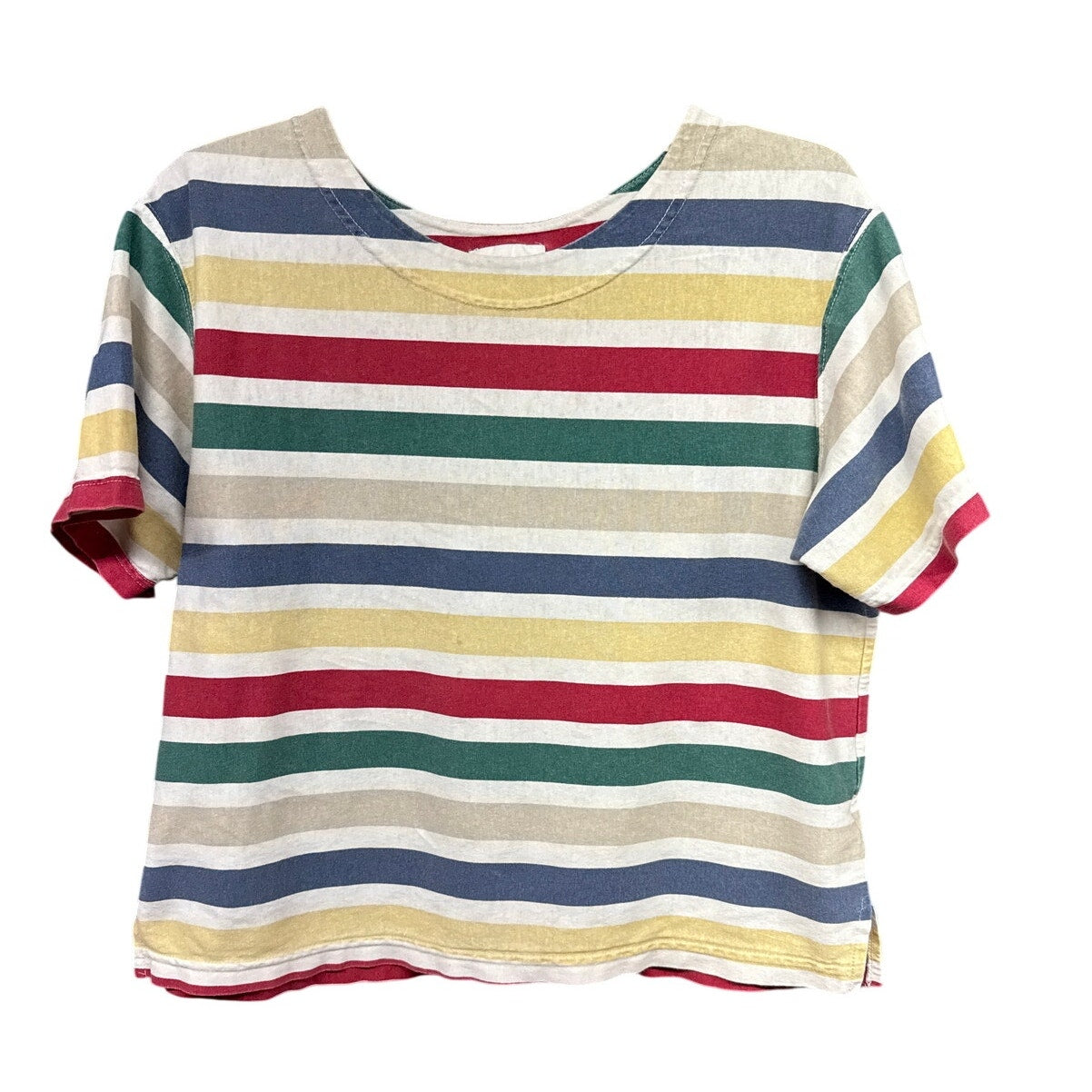 Jaclyn Smith Sport Large 90s Y2K T Shirt Rainbow Cotton Kidcore Sesame Street