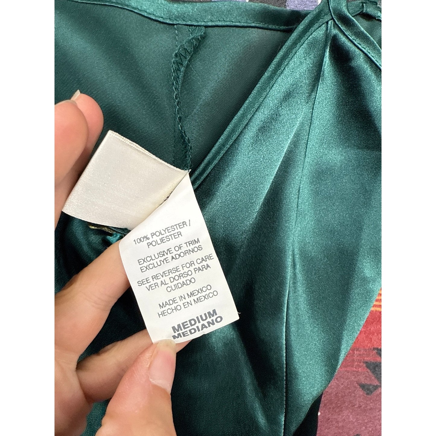 Sophia by Delicates Lingerie Vintage Slip Dress Forest Green Medium Sexy