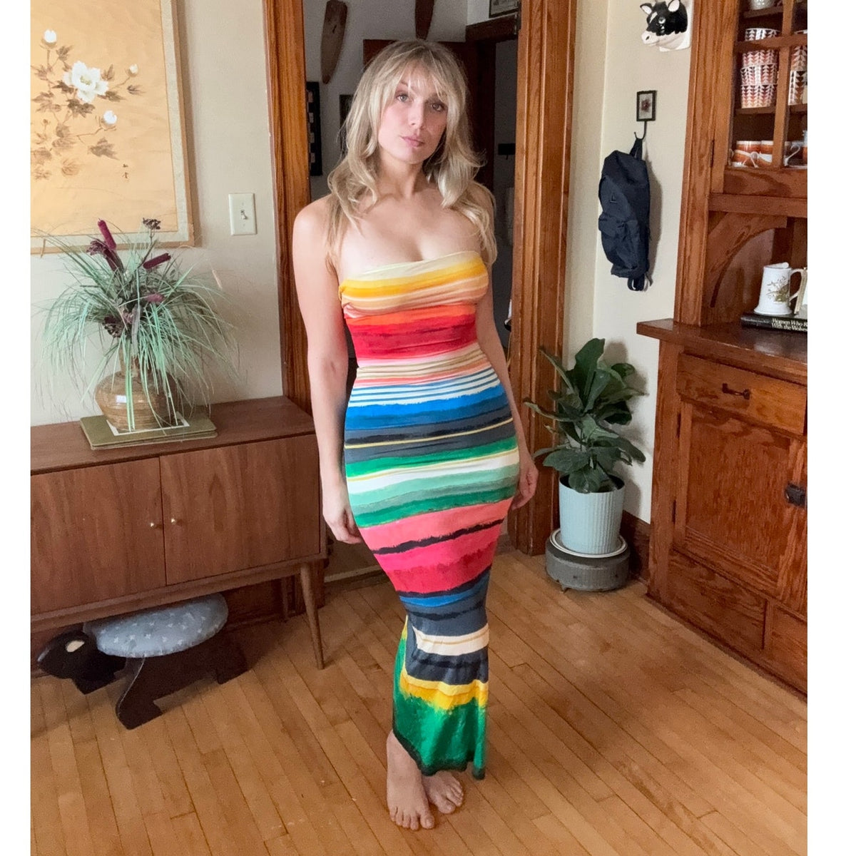 Alice + Olivia Delora Maxi Dress 2 Rainbow Reef Resort Vacation Cruise Beach