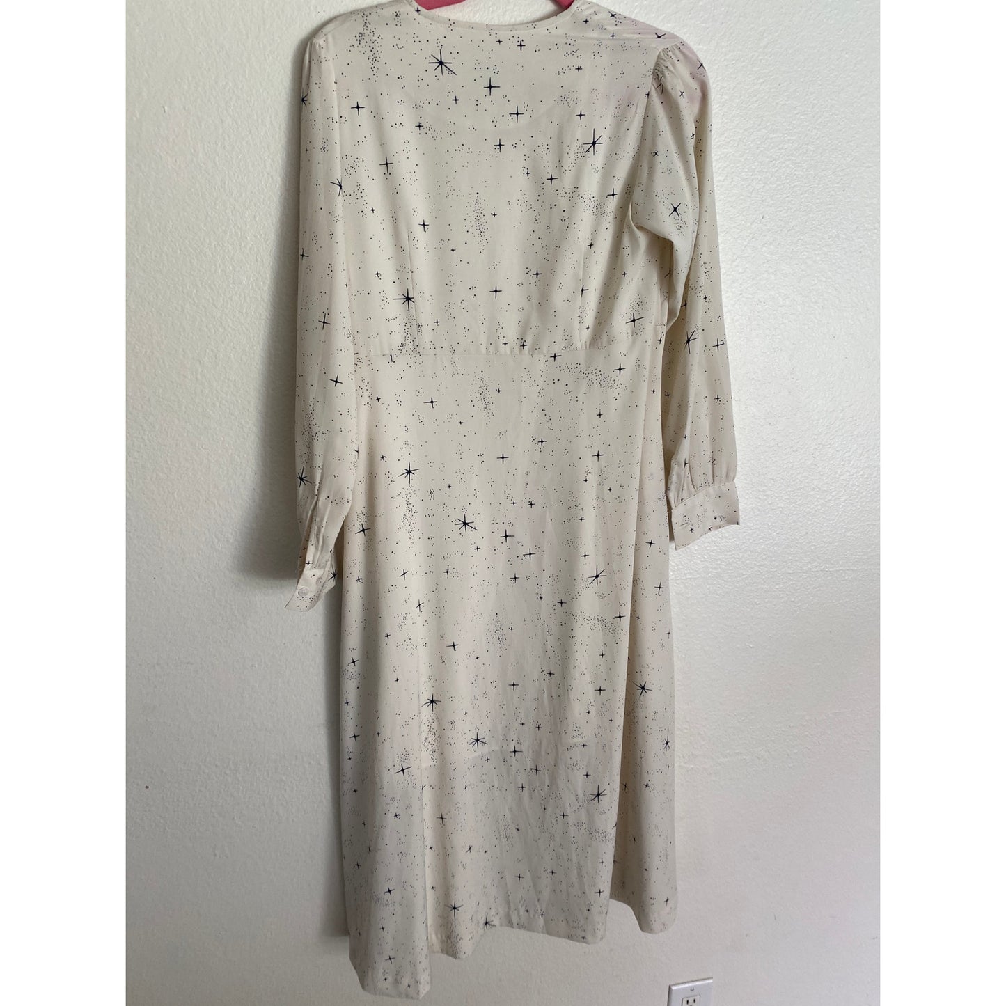 Anthropologie Per Diem Mid Century Modern Star Dress White Professional Medium