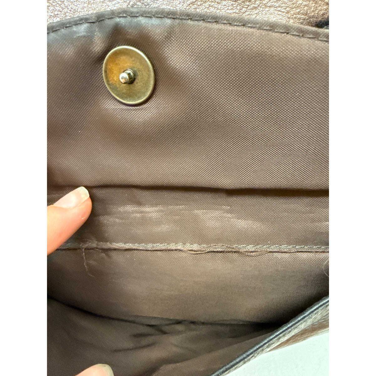 Vintage Leather Brown Purse Long Straps 70s Hippie Earth Textured Western Boho