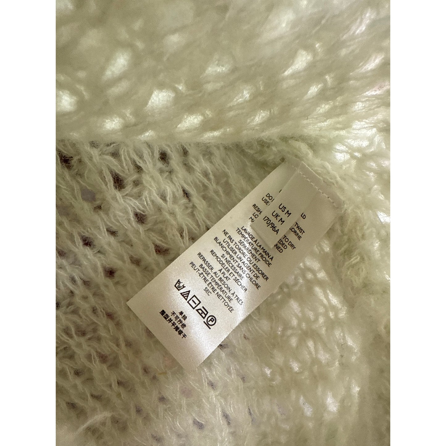 Anthropologie Maeve Wool Blend Dionne Bell Sleeve Sweater Mint Stretchy Medium