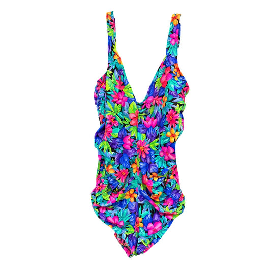 Vintage Bright 80s One Piece Swimsuit Resort Sexy Vacation Cruise Beach Barbie