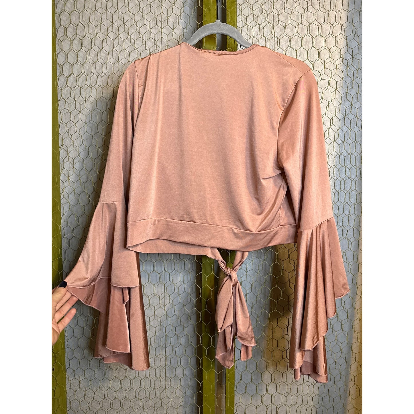 Charlotte Russe Medium Coverup XL Blush Pink Ballet Fairy Sleeve Line Y2K