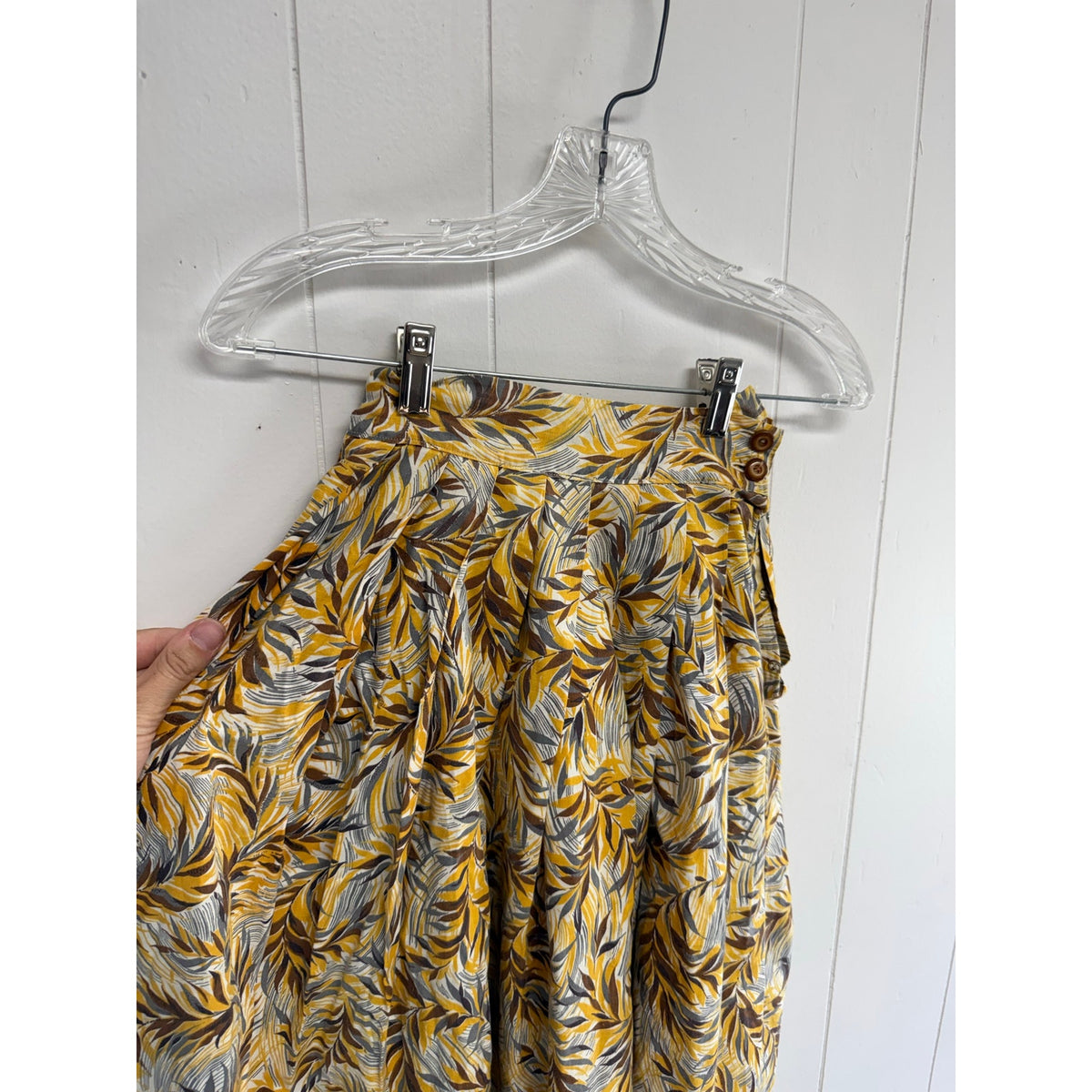 Vintage 70s Womens Retro Nature High Waisted XS 0 Skirt