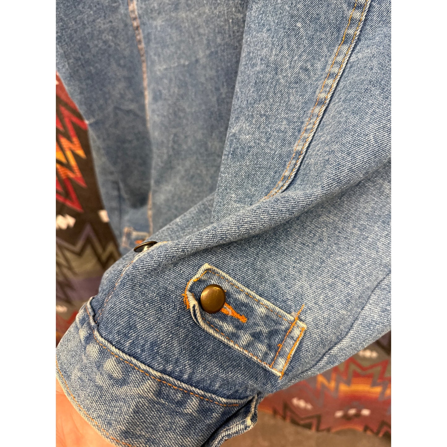 Vintage 90s Sergio Valente Denim 20.5 Western Country Ranchwear Jacket Cotton XL