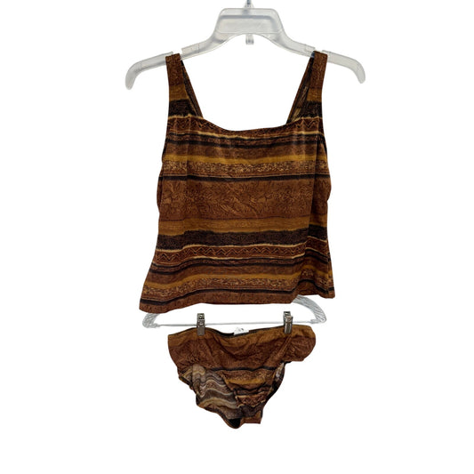 Nine and Company Vintage Two-piece Swimsuit Set Size 14 Stretchy BoHo Modest