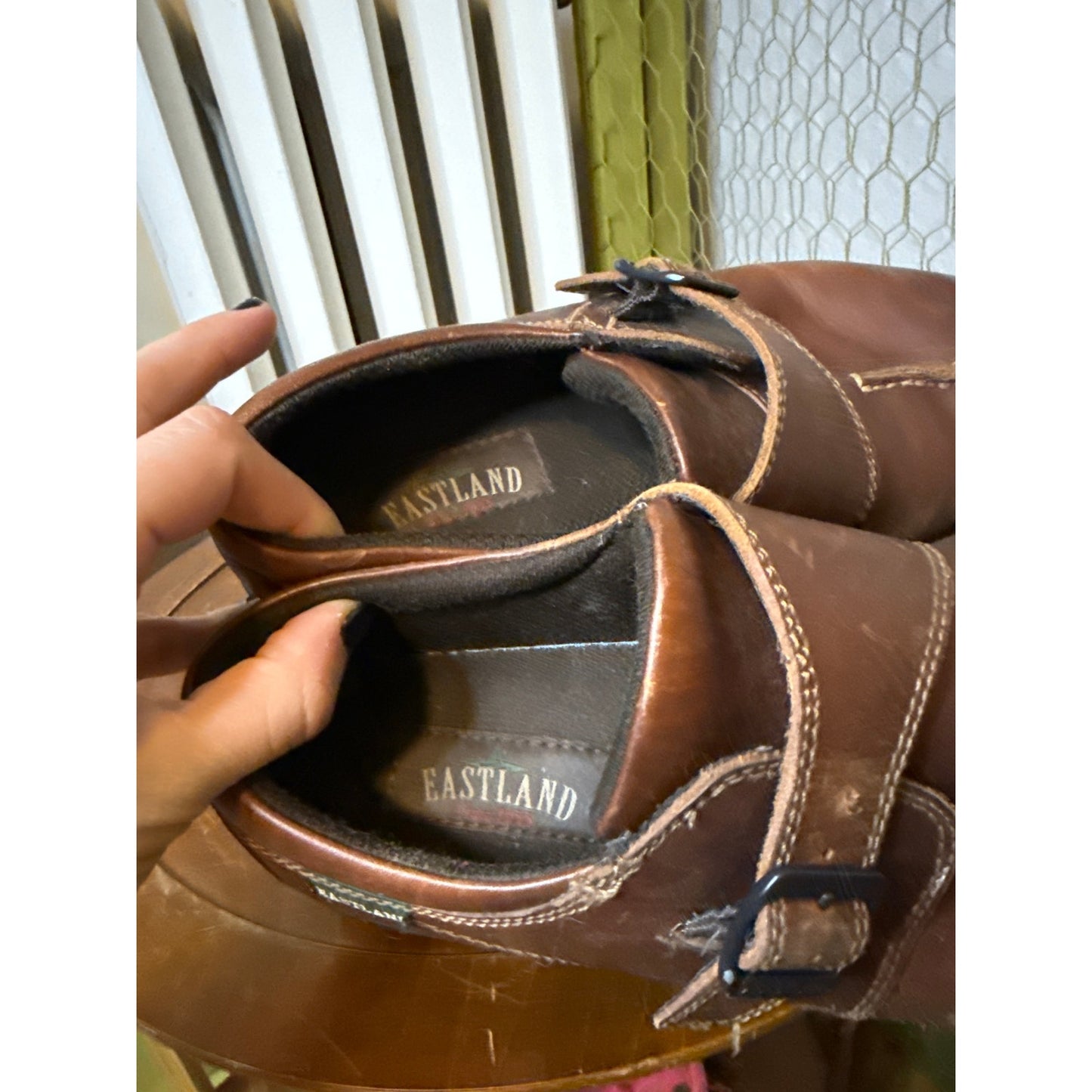 Eastland Women's Syracuse Chunky Buckle Loafers 9W Leather 3166