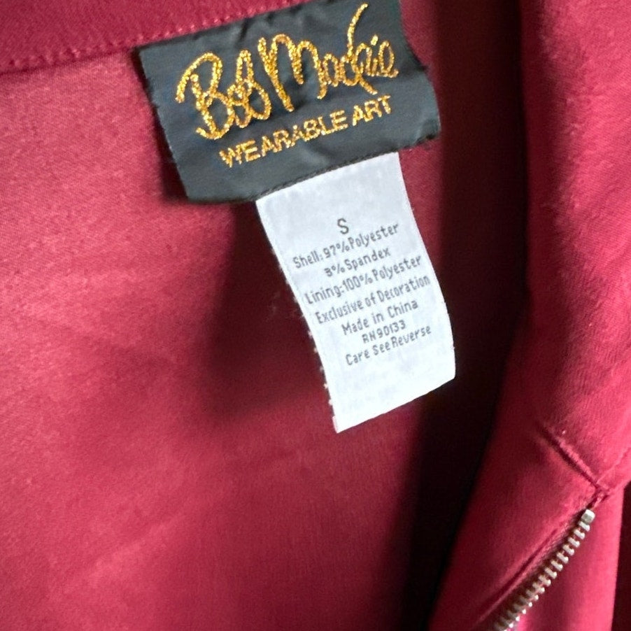 Vintage Bob Mackie 70s 80s Women’s Tracksuit Small Maroon Set Cher Disco Dance