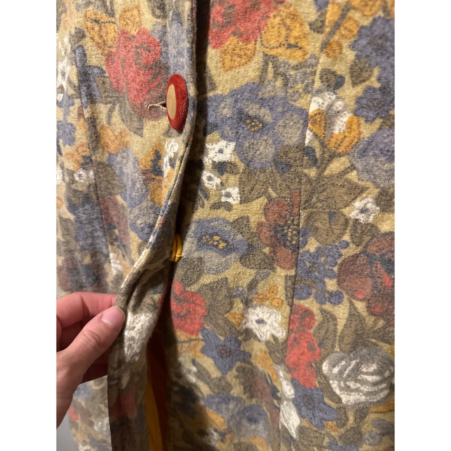 Anthropologie Field Flower Women's Floral Coat Small Twee Quirky New Girl Retro