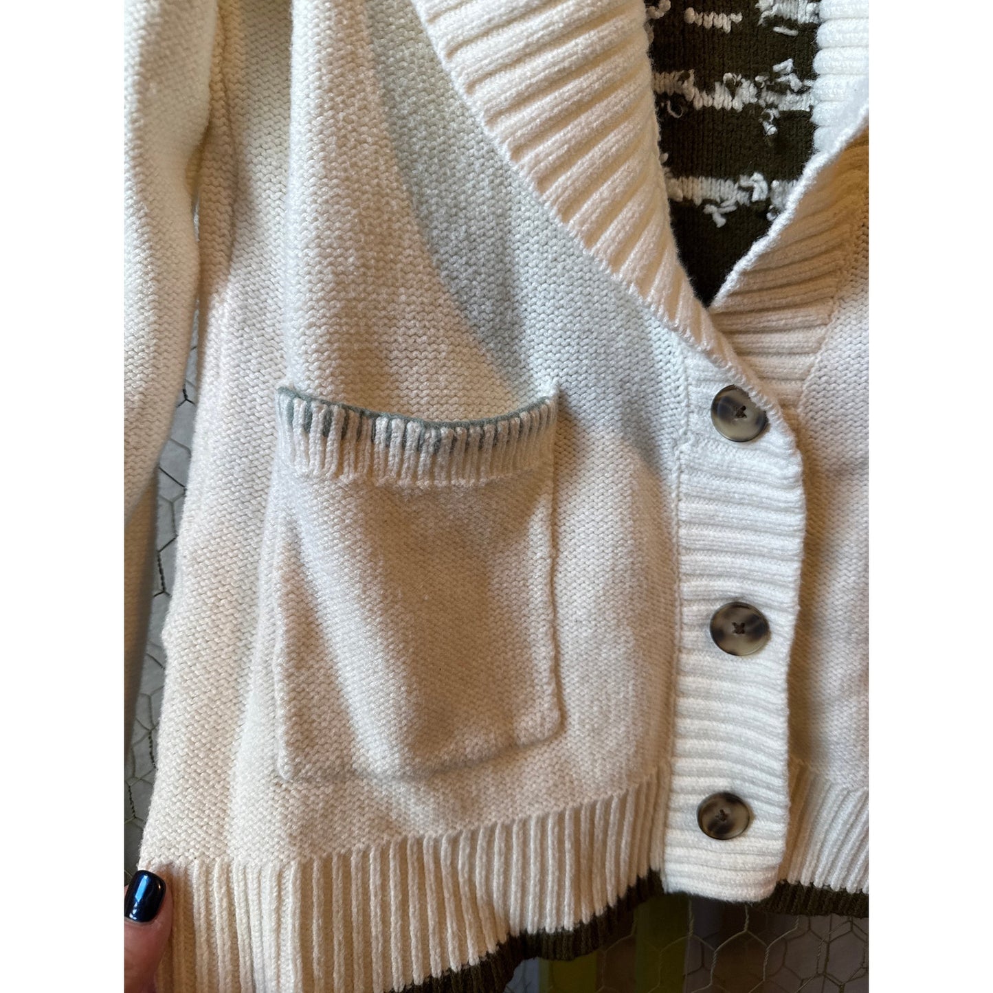 Anthropologie Nature Organic Earth Cardigan, Evergreen, NWOT, Women's Medium