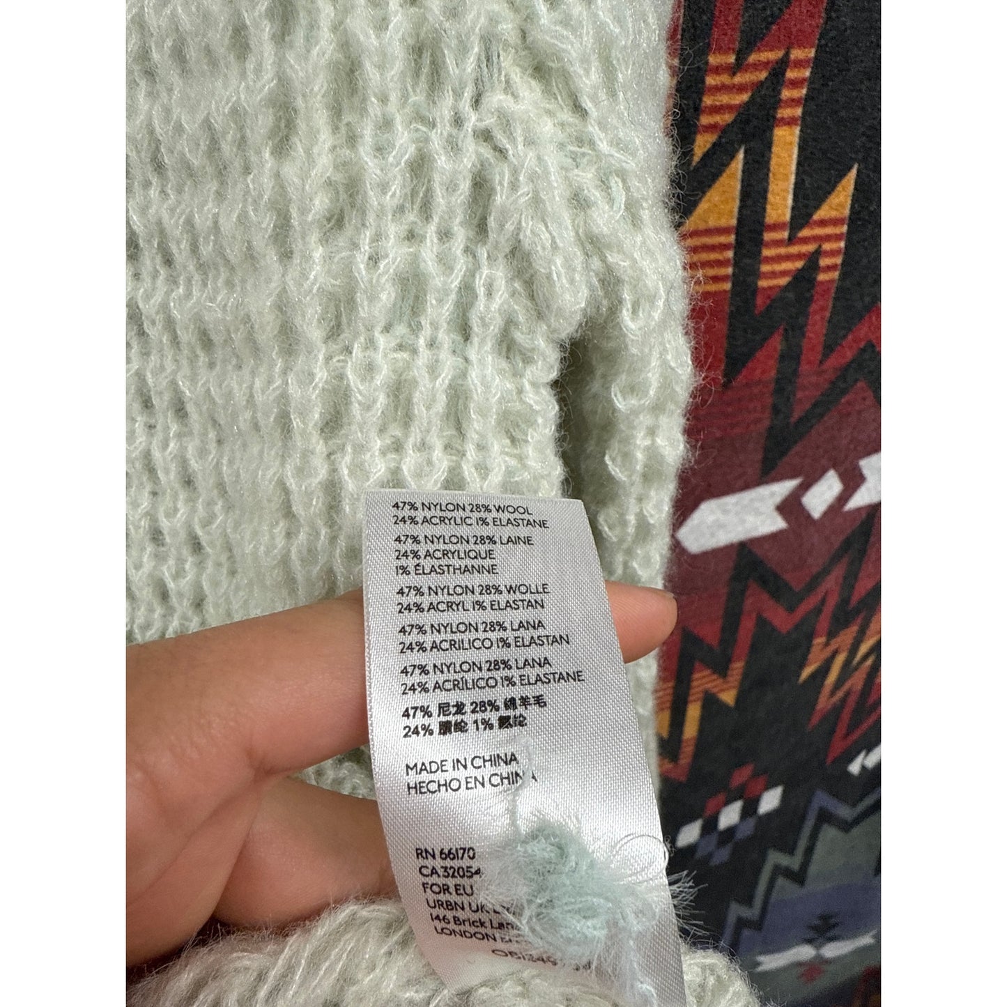 Anthropologie Maeve Wool Blend Dionne Bell Sleeve Sweater Mint Stretchy Medium