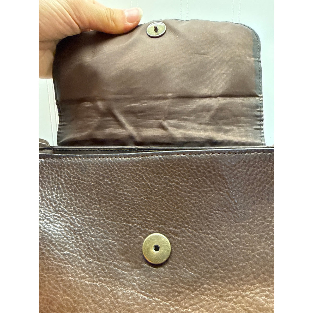 Vintage Leather Brown Purse Long Straps 70s Hippie Earth Textured Western Boho
