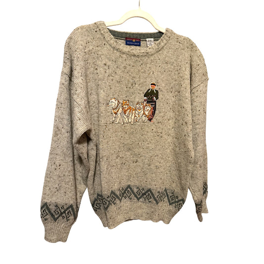 Vintage Alaskan Malamute Buckingham Wool Medium Unisex Speckled Winter Dog Sled