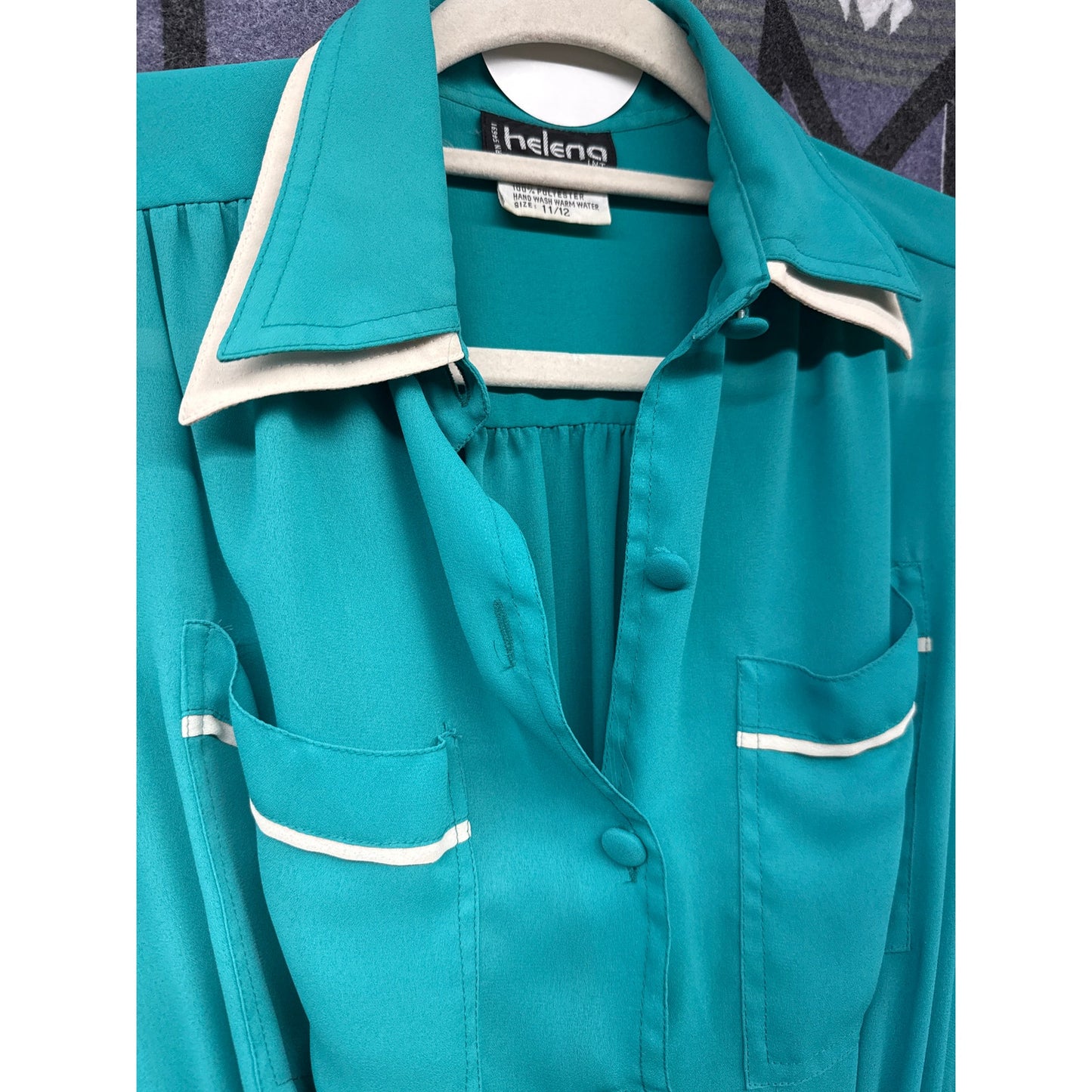 Vintage MCM Mint Sheer Chiffon 70s Dress Western Country Line Dance Rodeo Parton