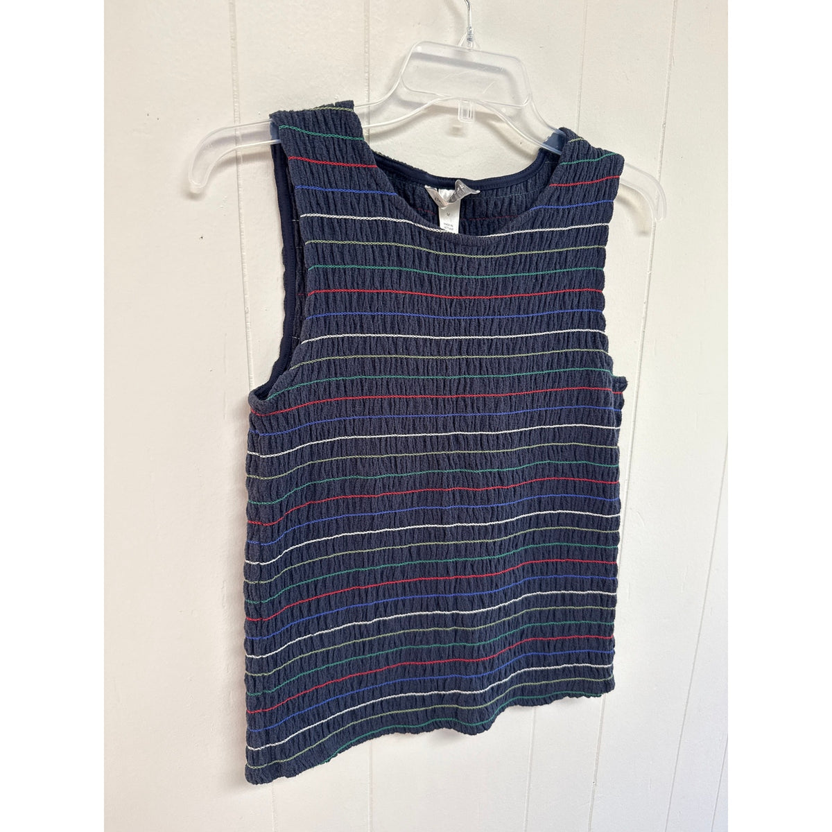 Christopher & Banks Medium Nautical Vintage Striped Stretchy Sleeveless Top