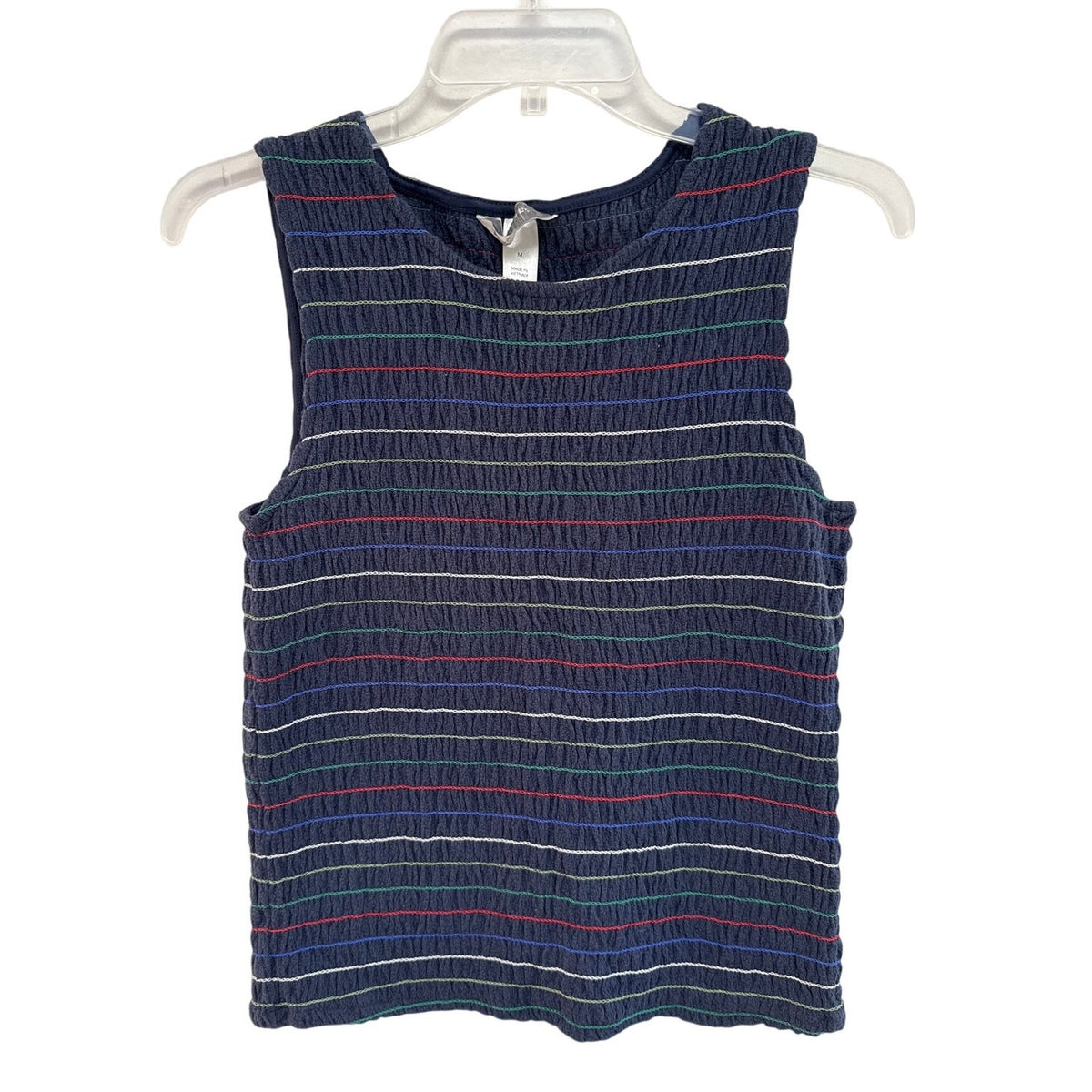 Christopher & Banks Medium Nautical Vintage Striped Stretchy Sleeveless Top