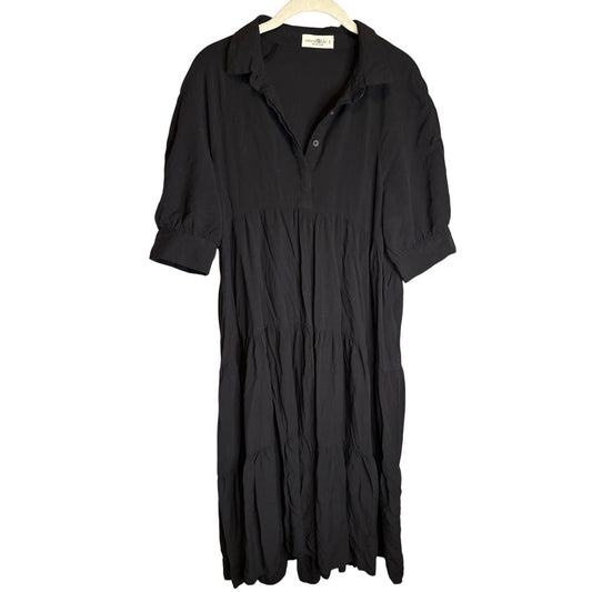 Natural Life Dress Small Black Tiered Whimsygoth Sundress