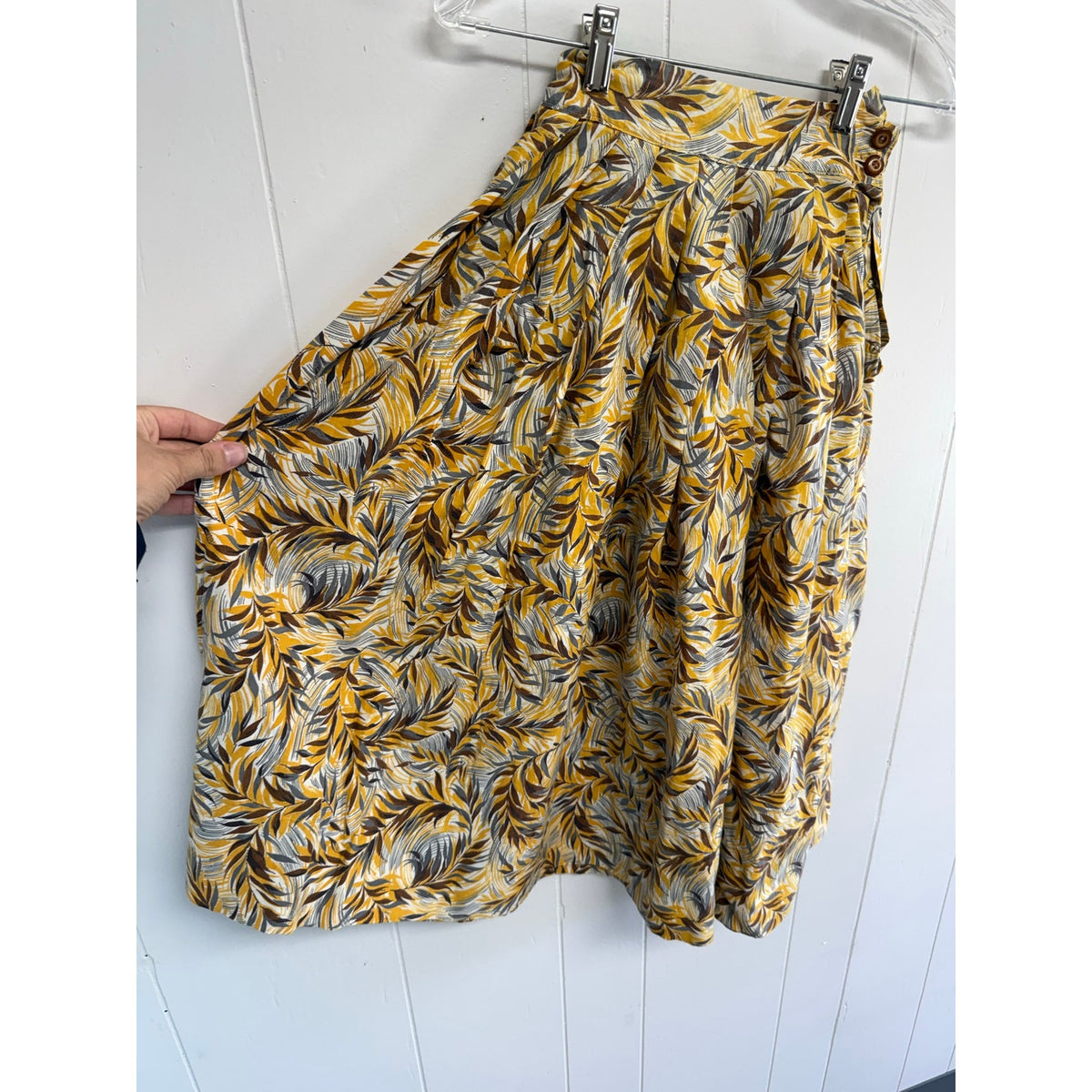 Vintage 70s Womens Retro Nature High Waisted XS 0 Skirt