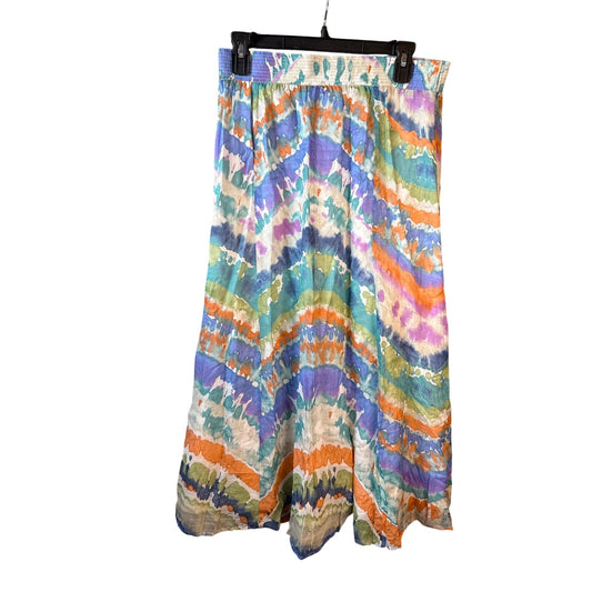 Nick and Zoe Size Small Silk Skirt Tie-dye Hippie Boho Earthy Versatile Summer