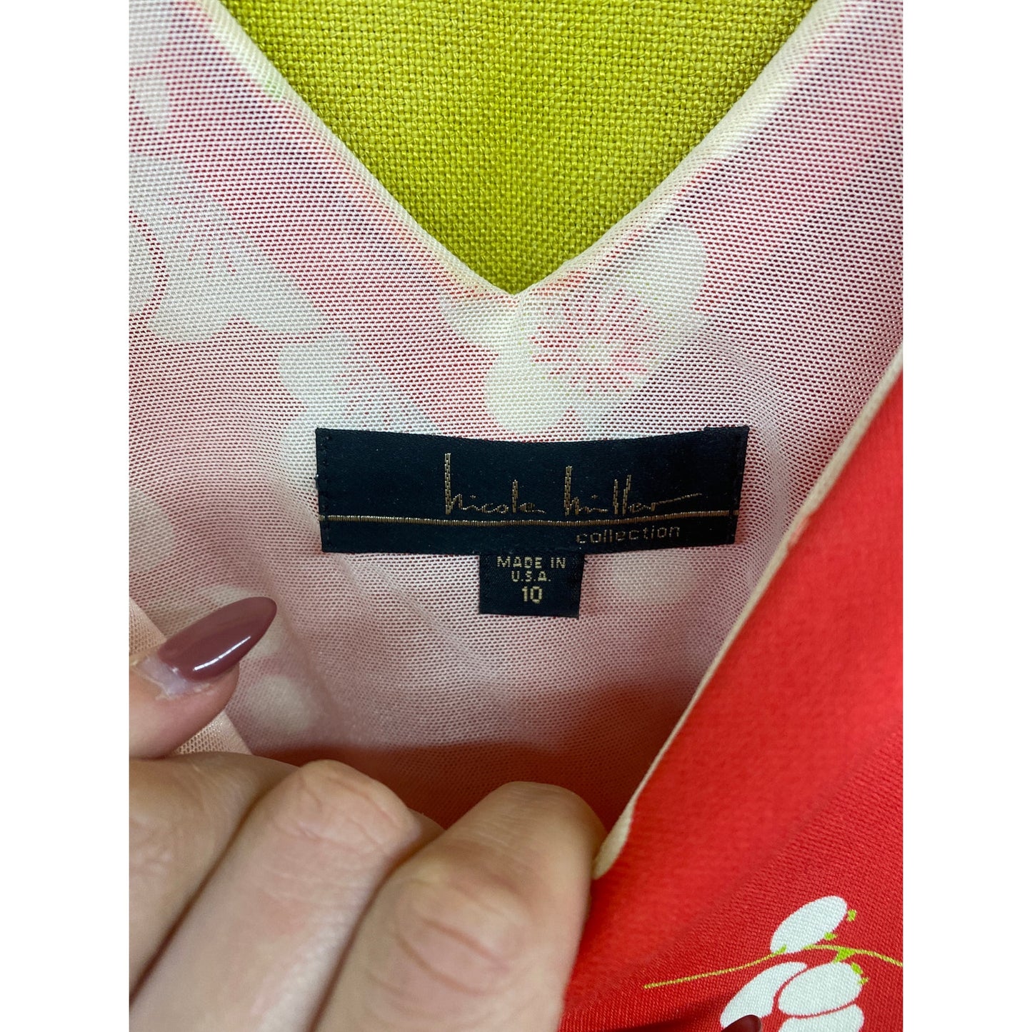 90s Y2K Vintage Nicole Miller Women's Red Ruched Cherry Blossom Mini Dress 10