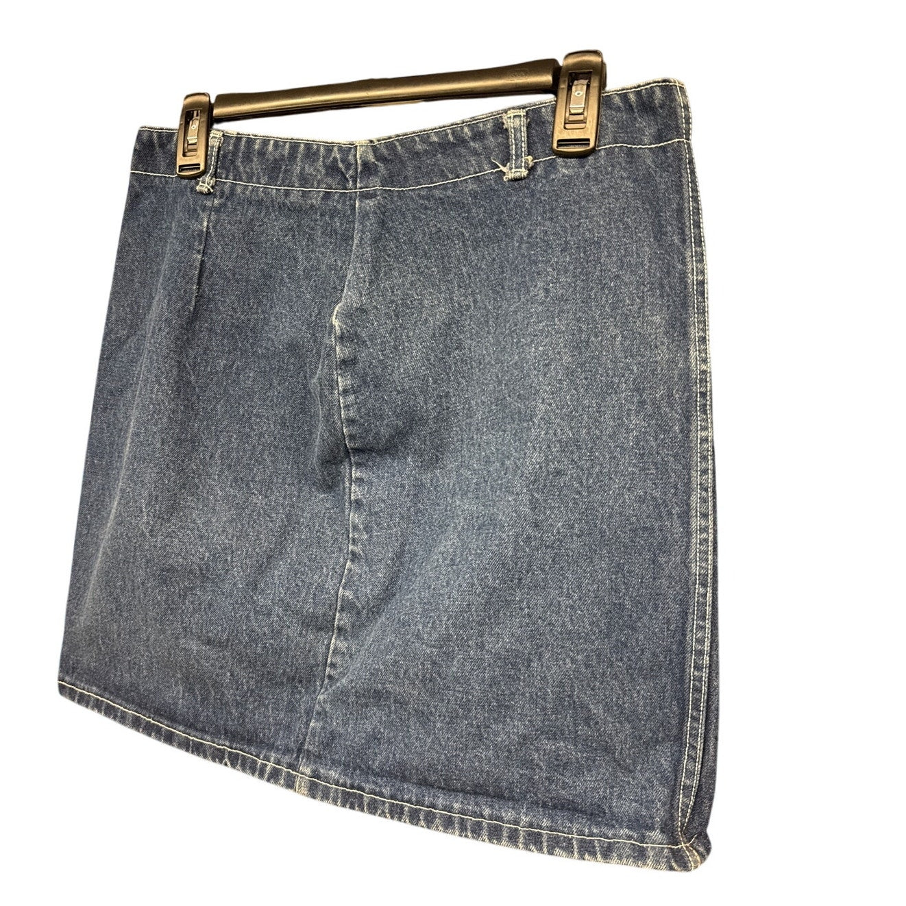 Y2K 90s Mini Denim Skirt Back Zip Western Country Rodeo Sexy