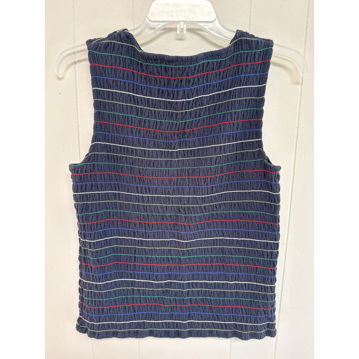 Christopher & Banks Medium Nautical Vintage Striped Stretchy Sleeveless Top