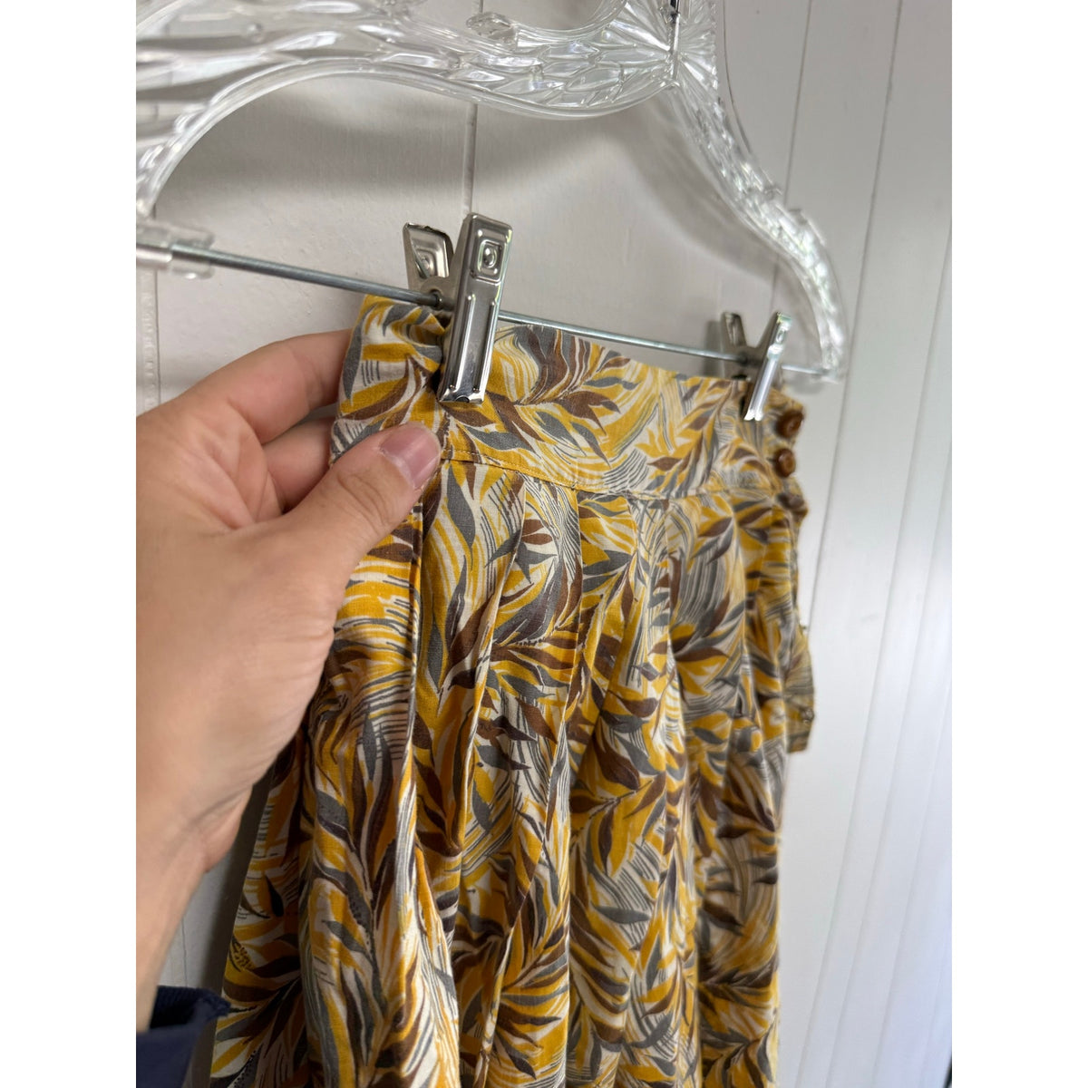 Vintage 70s Womens Retro Nature High Waisted XS 0 Skirt